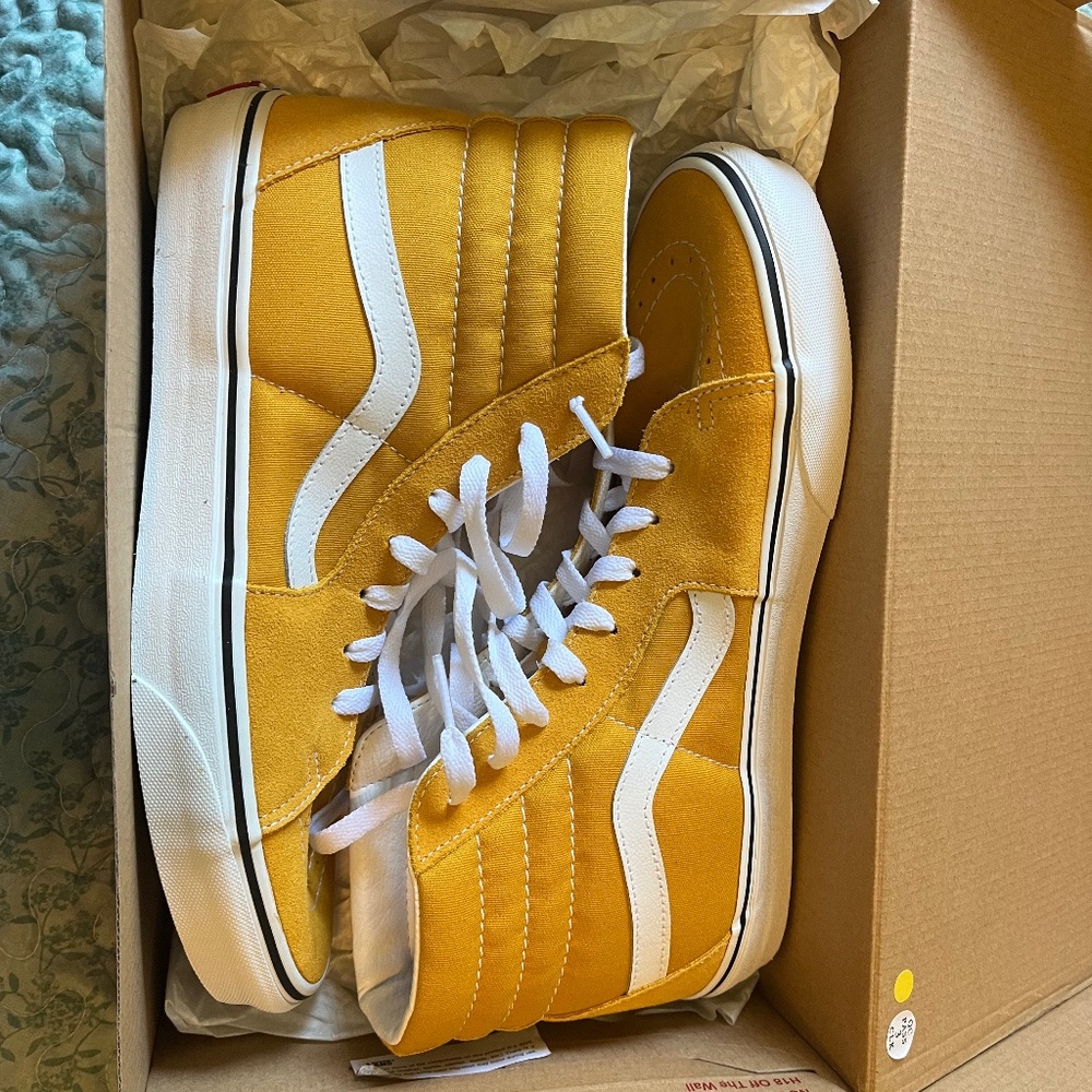 Vans Sk8 Hi top Yellow Shoes